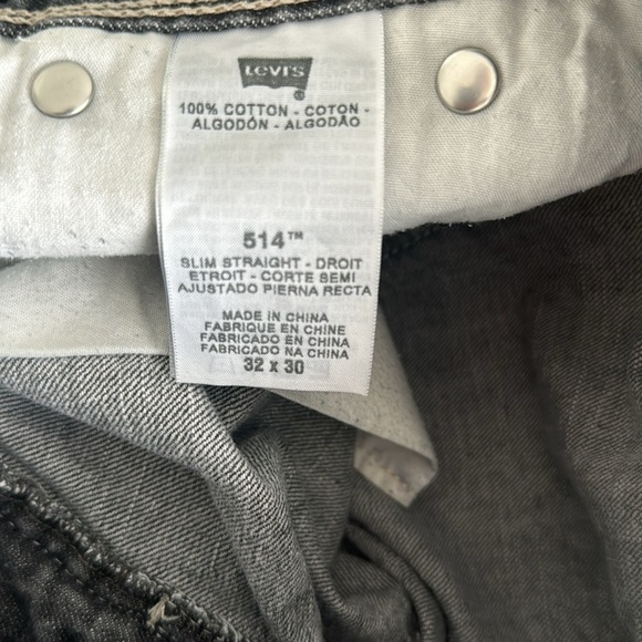 LEVI’S 514 Classic Straight Leg Snap Pocket | 30/30 or Women’s 10 | Grey - Picture 9 of 10